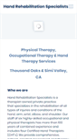 Mobile Screenshot of handwristelbowphysicaltherapy.com
